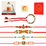 Multi Design Devotional Family Rakhi Combo (Set of 5)