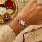 Gleaming 925 Silver Rakhi Symphony: Uniting Hearts with Radiant Threads