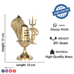 7 Inch Traditional Pure Brass Shivling