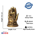 6.4 Inch Pure Brass Shirdi Sai on Hand Statue