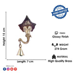 5.9 Inch Brass Decorative Ganesh Wall Hanging with Bell