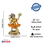 5.5 Inch Brass Hanuman Ji with Sanjeevani Idol