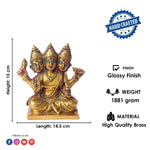 5.9 Inch Exquisite 6 Mukh Kartikey Brass Idol