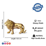 3 Inch Handcrafted Brass Lion: Icon of Strength and Bravery