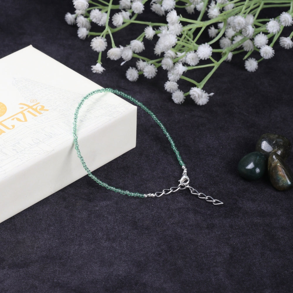 Green Jade Anklet Stylish Spiritual Wear