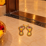 Ethnic Kundan Work Laxmi Footprint Diwali Stickers
