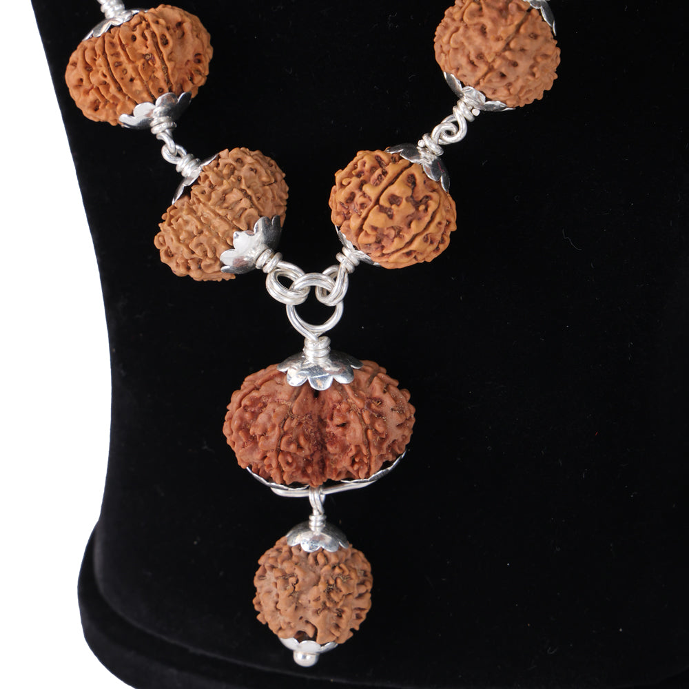 Siddha Mala with 1 Mukhi Underdeveloped (Silver Chain, Nepal)