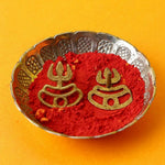 Brass Trishul Tilak Stamp Deity Ornament