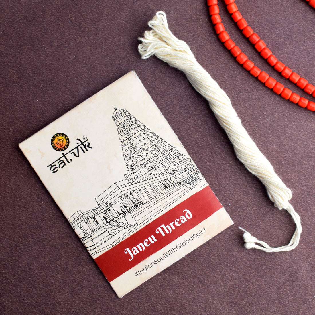 1 Pc White Cotton Janeu Thread (Safed Janeu) for Puja & Rituals