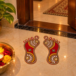 Festive Entrance Blessing Lakshmi Footprint Stickers