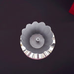 Elegant Silver Plated Lotus Diya with Resin Base