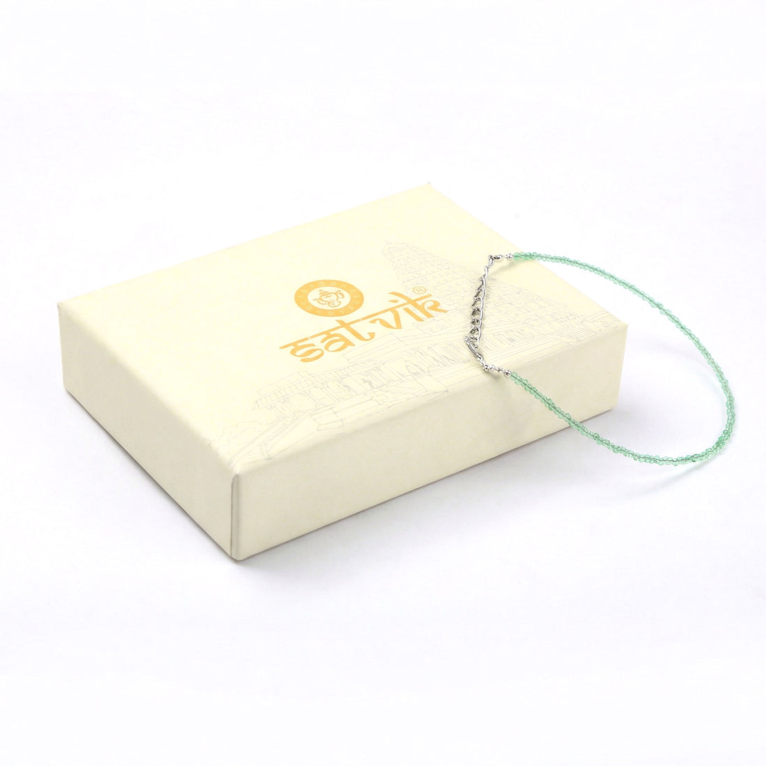 Green Jade Anklet Stylish Spiritual Wear