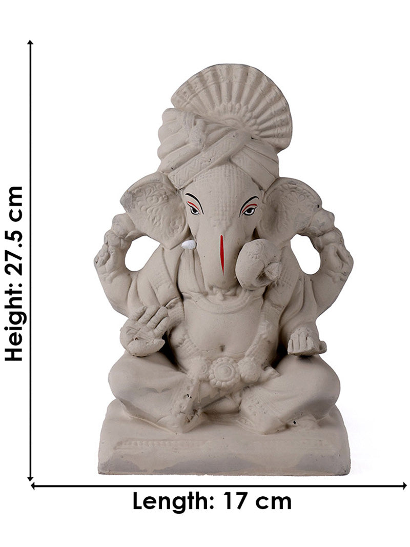10.5 Inch Sarvadevatman Ganpati With Pagdi