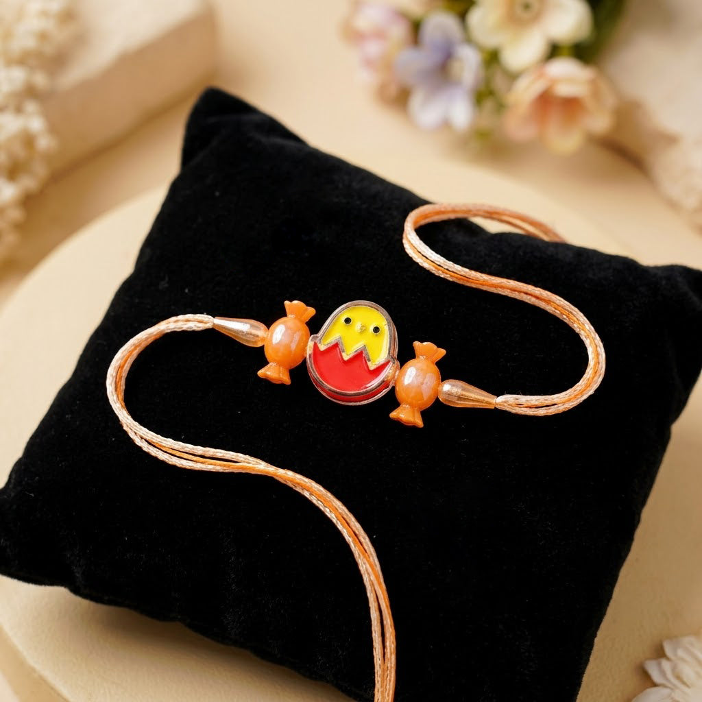 Fun Hatching Egg Chic Candy Beads Kids Rakhi