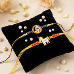 Handcrafted Unicorn Veera and Doraemon Kids Rakhi (Set of 2)