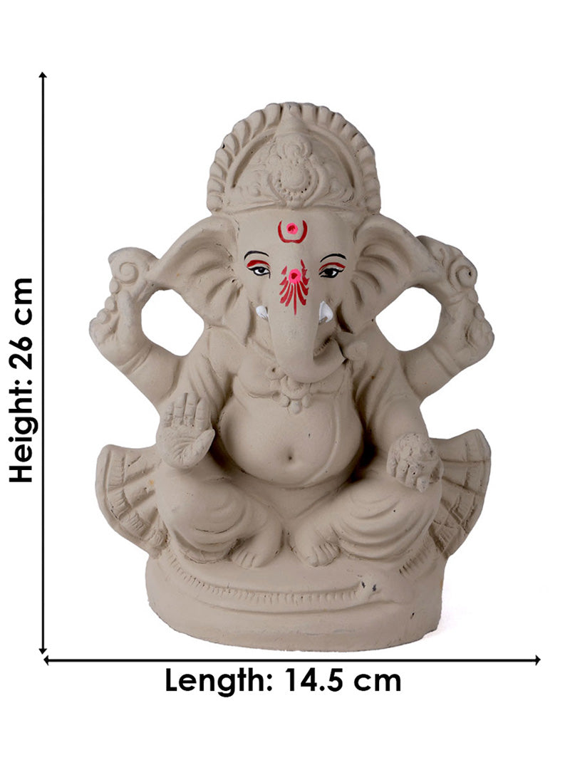 10 Inch Natural Eco-Friendly Ganesha Idol