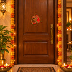 Gold & Red Embossed Om Symbol Door and Wall Sticker