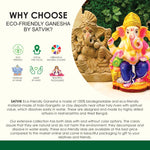 8 Inch Vikat Eco-Friendly Ganesha Idol in Padmasana Pose