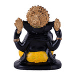 Premium Hand Painted Black & Gold Resin Ganesha Statue