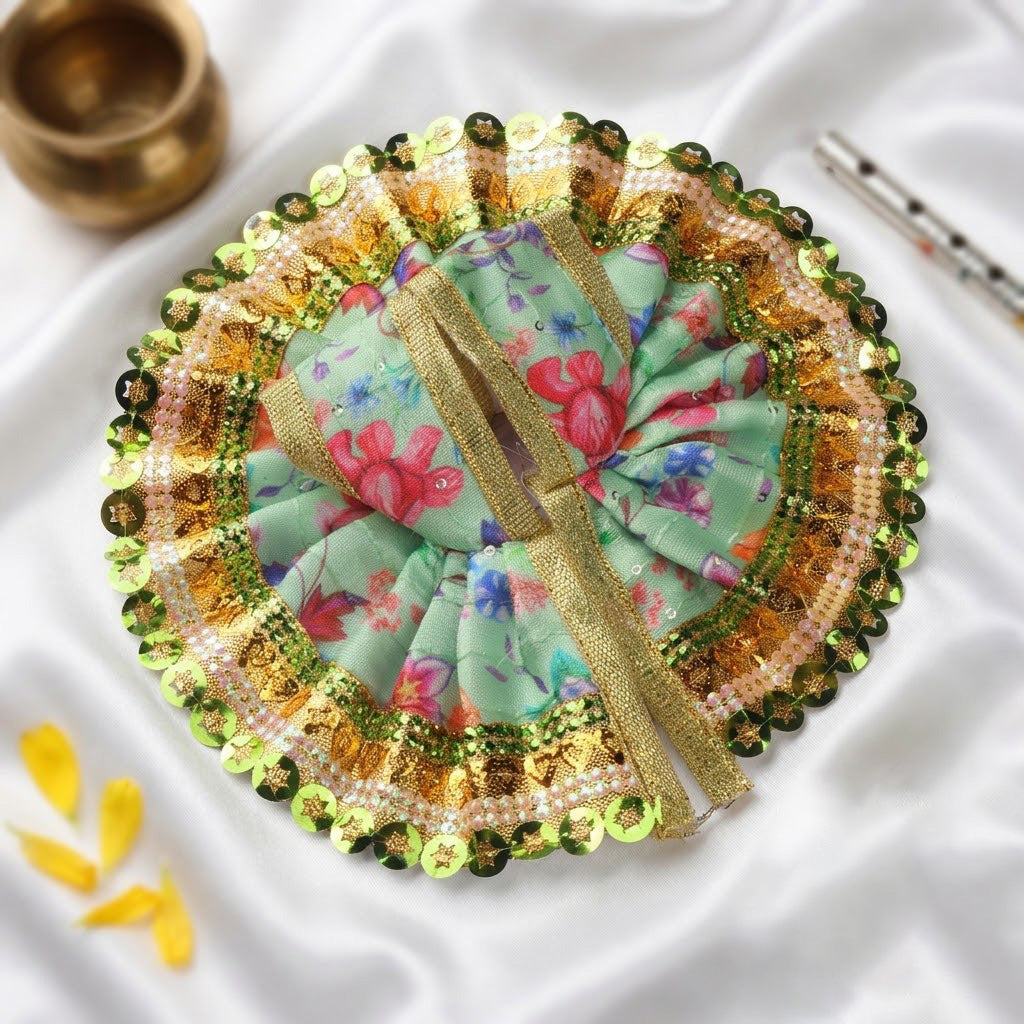 Size No.2 Exquisite Vibrant Festive Floral Laddu Gopal Dress