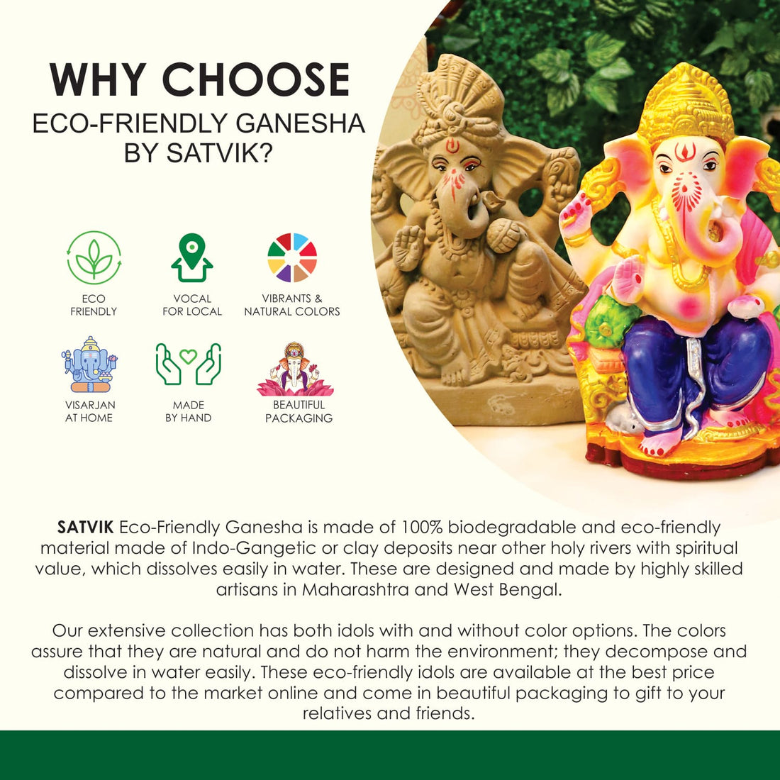 10.5 Inch Sarvadevatman Ganpati With Pagdi