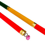Premium Velvet Wrapped Triple Colour Wooden Dandiya Sticks