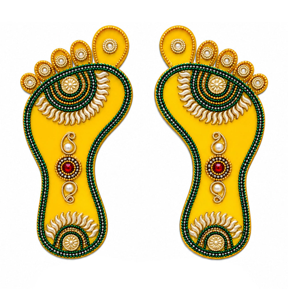 Auspicious Lakshmi Sacred Charan Paduka Wall Sticker