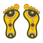 Auspicious Lakshmi Sacred Charan Paduka Wall Sticker