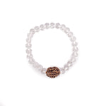3 Mukhi Rudraksha Glass crystal beads Bracelet
