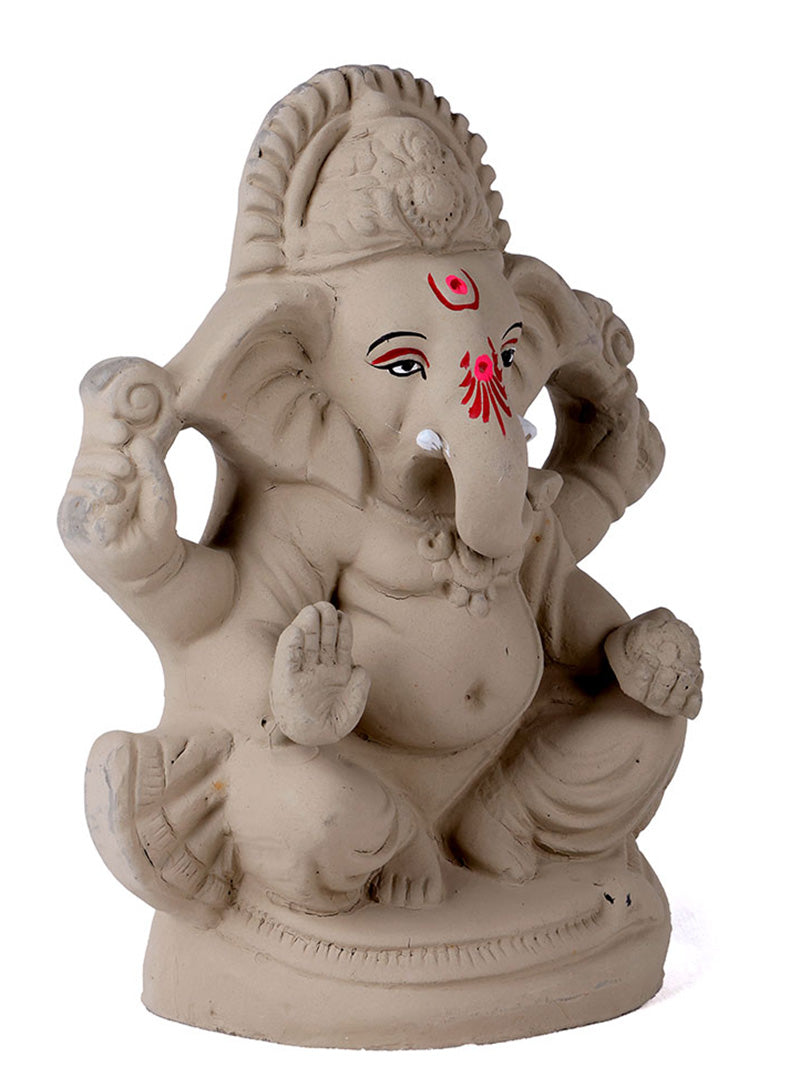 10 Inch Natural Eco-Friendly Ganesha Idol