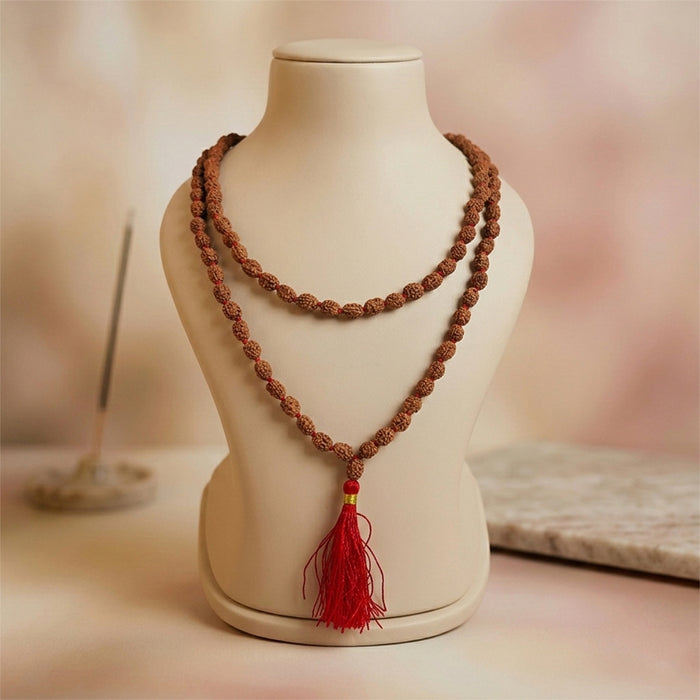3 Mukhi Rudraksha mala natural Indo three face Rudraksha for purification. India’s Premium Rudraksha Jap Mala Brand - www.satvikstore.in