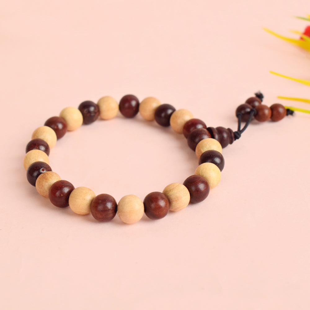 Govt. Certified White & Red Sandalwood Bracelet