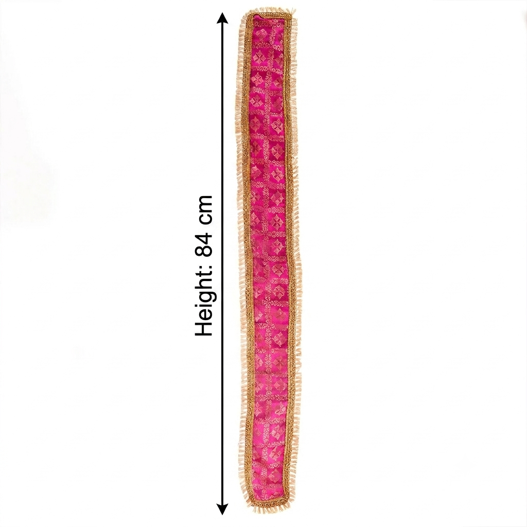 Premium Pink & Gold Zari Designer Royal Patka