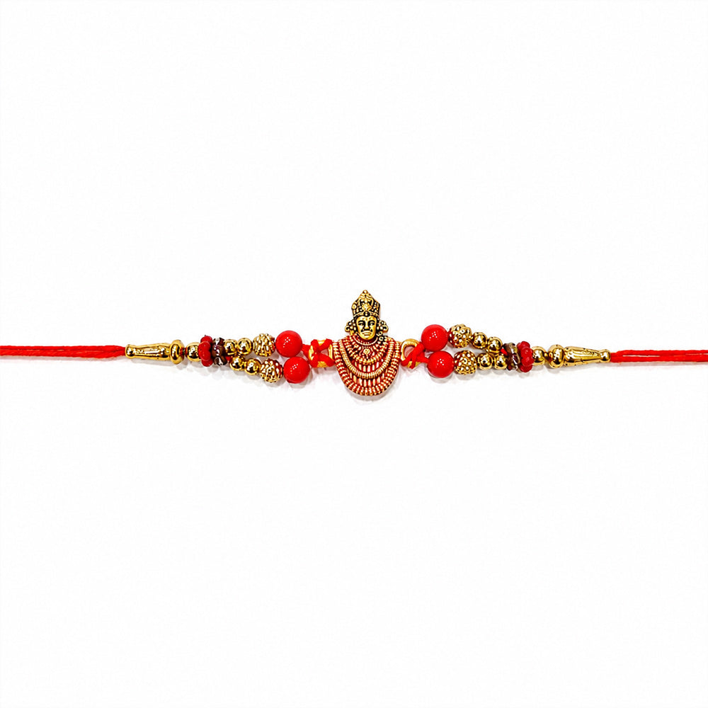 Handcrafted Sacred Deity Face Motif Antique Rakhi