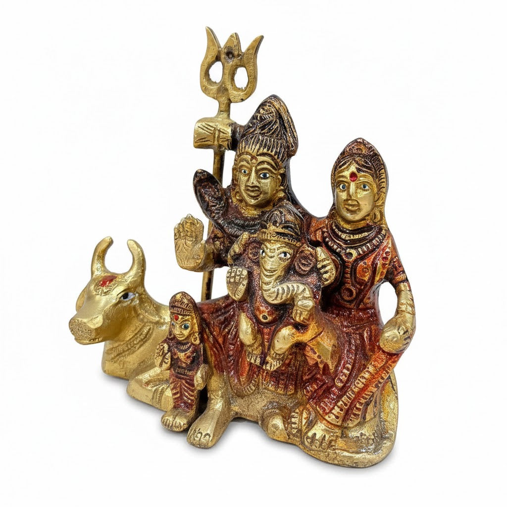 4.7 Inch Sampurna Shiv Parivaar with Nandi