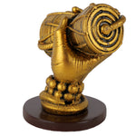 Golden Shiva Hand with Damru Resin Idol Figurine