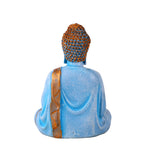 Meditating Cerulean Blue Buddha Resin Statue
