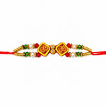 Devotional Twin Om Symbol Stone Studded Designer Rakhi