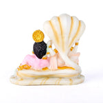 Beautiful Vishnu Ji and Mata Laksmi White Statue