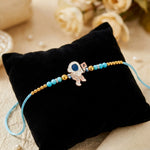 Handcrafted Space Theme Enamel Astronaut Kids Rakhi