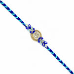Premium Solitaire Gem and Leaf Embellished Designer Rakhi