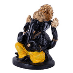 Premium Hand Painted Black & Gold Resin Ganesha Statue