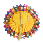 Laddu Gopal Yellow Dress with Multi-Color Sequined Border