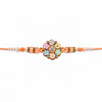Handcrafted Multicolor Pastel Flower Bouquet Dial Rakhi
