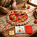 Pastel Wheel Medallion Daisy Designer Rakhi (Set of 2)