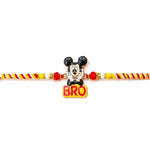 Playful Mickey Mouse BRO Sign Kids Rakhi