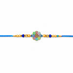 Elegance Circular Enamel Mosaic Art Rakhi