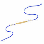 Premium Gold Rhinestone Bar Pearl Accent Designer Rakhi