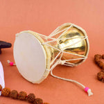 5.5 Inch Brass Damru for Lord Shiva – Sacred Instrument for Temple Use. India’s Largest Pooja Accessories Brand – www.satvikstore.in