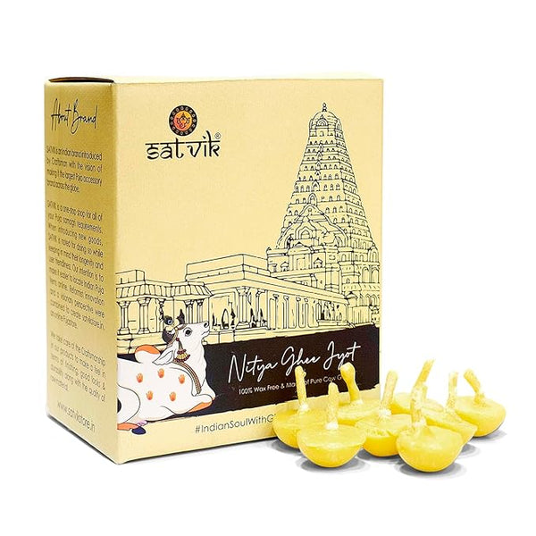 50 Pc Pure Cow Ghee Diya Wicks (Wax Free)